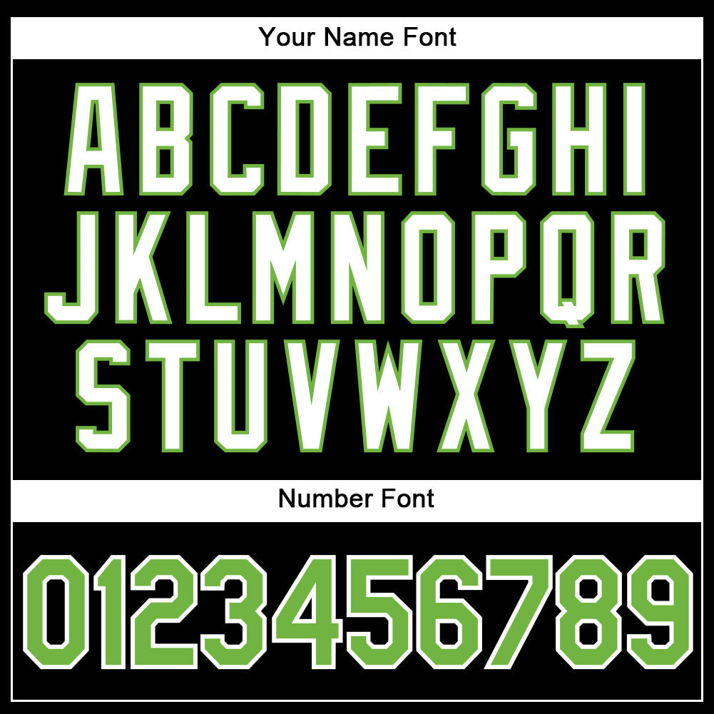 Custom Black White Pinstripe Neon Green-White Authentic Baseball Jersey view 5