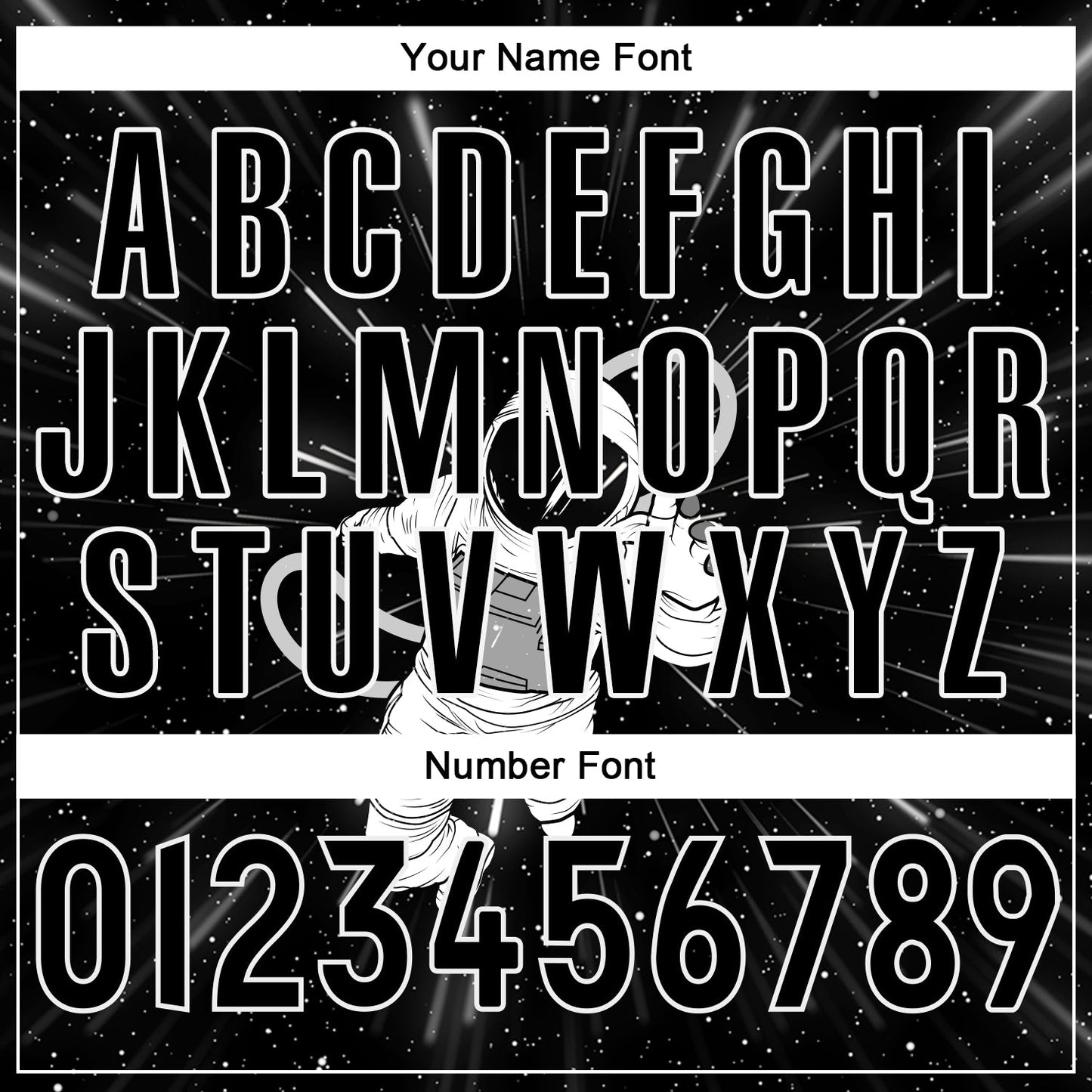 Custom Black Black-White 3D Pattern Design Astronaut Authentic Baseball Jersey view 5