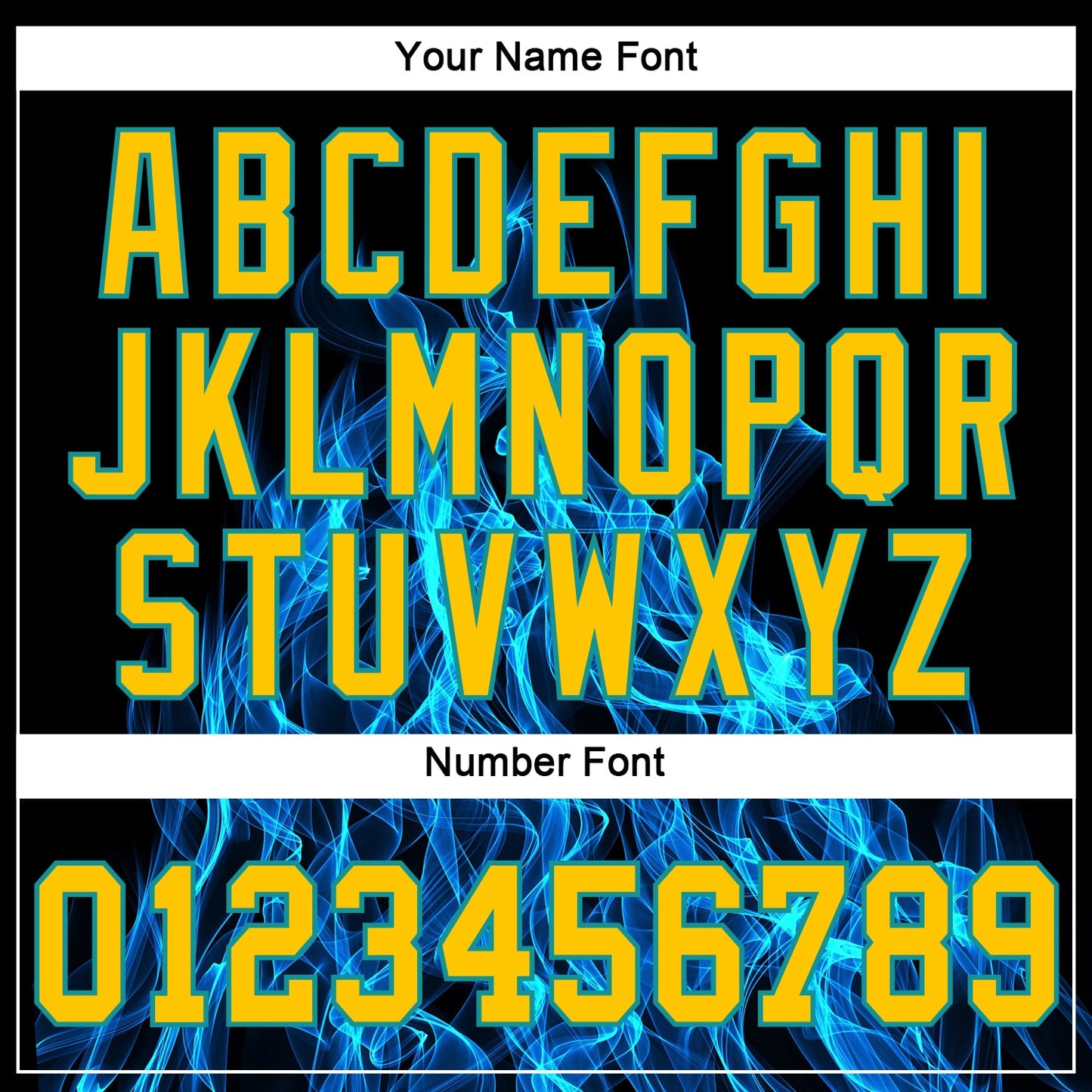 Custom Black Gold-Teal 3D Pattern Design Flame Authentic Baseball Jersey view 5