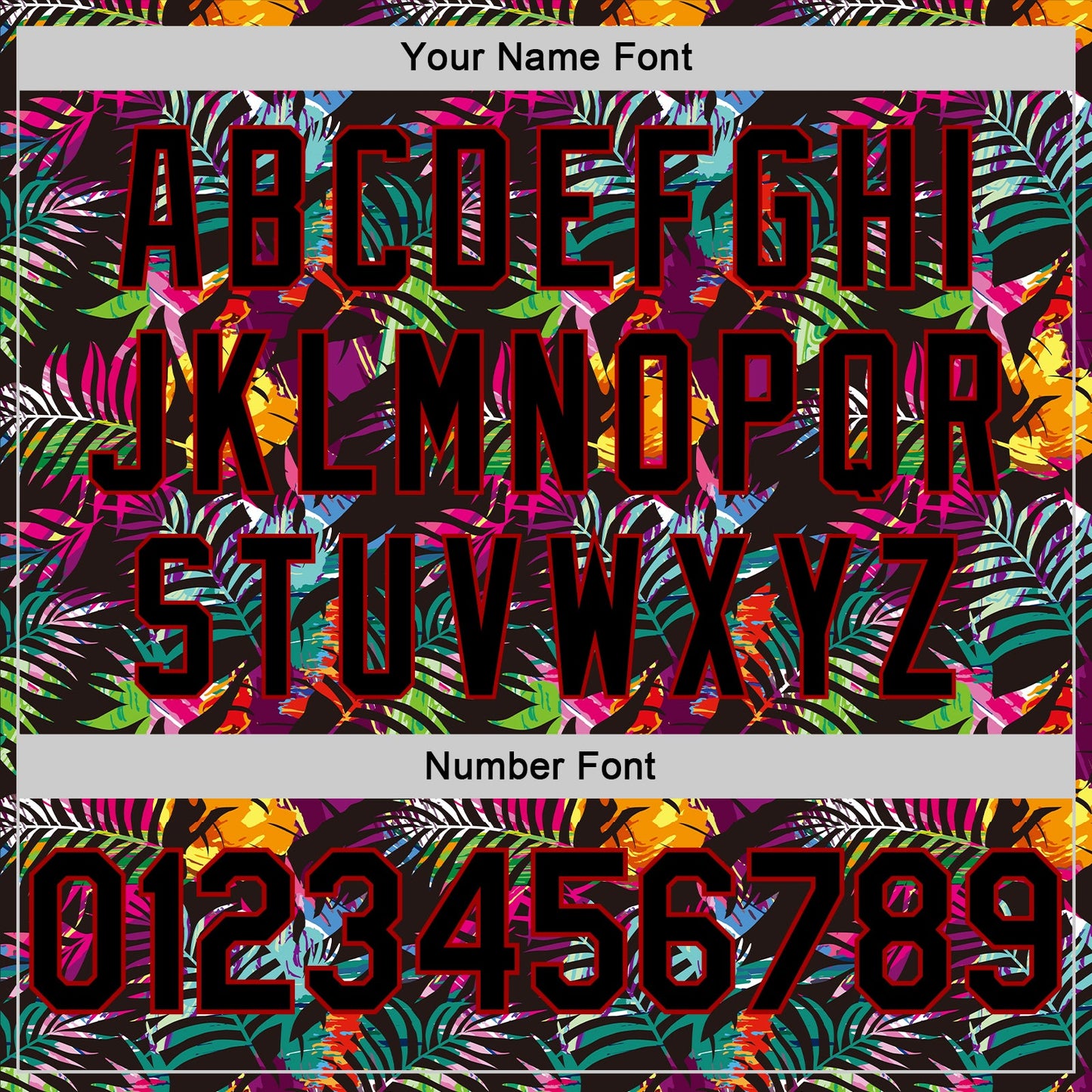 Custom Black Black-Red 3D Pattern Tropical Hawaii Palm Leaves Authentic Basketball Jersey view 4