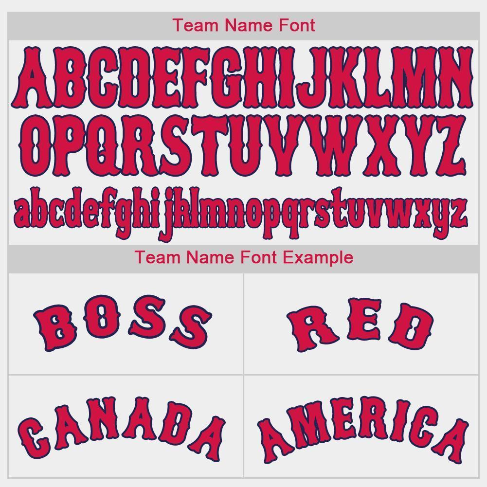 Custom White Red-Navy Baseball Jersey view 6