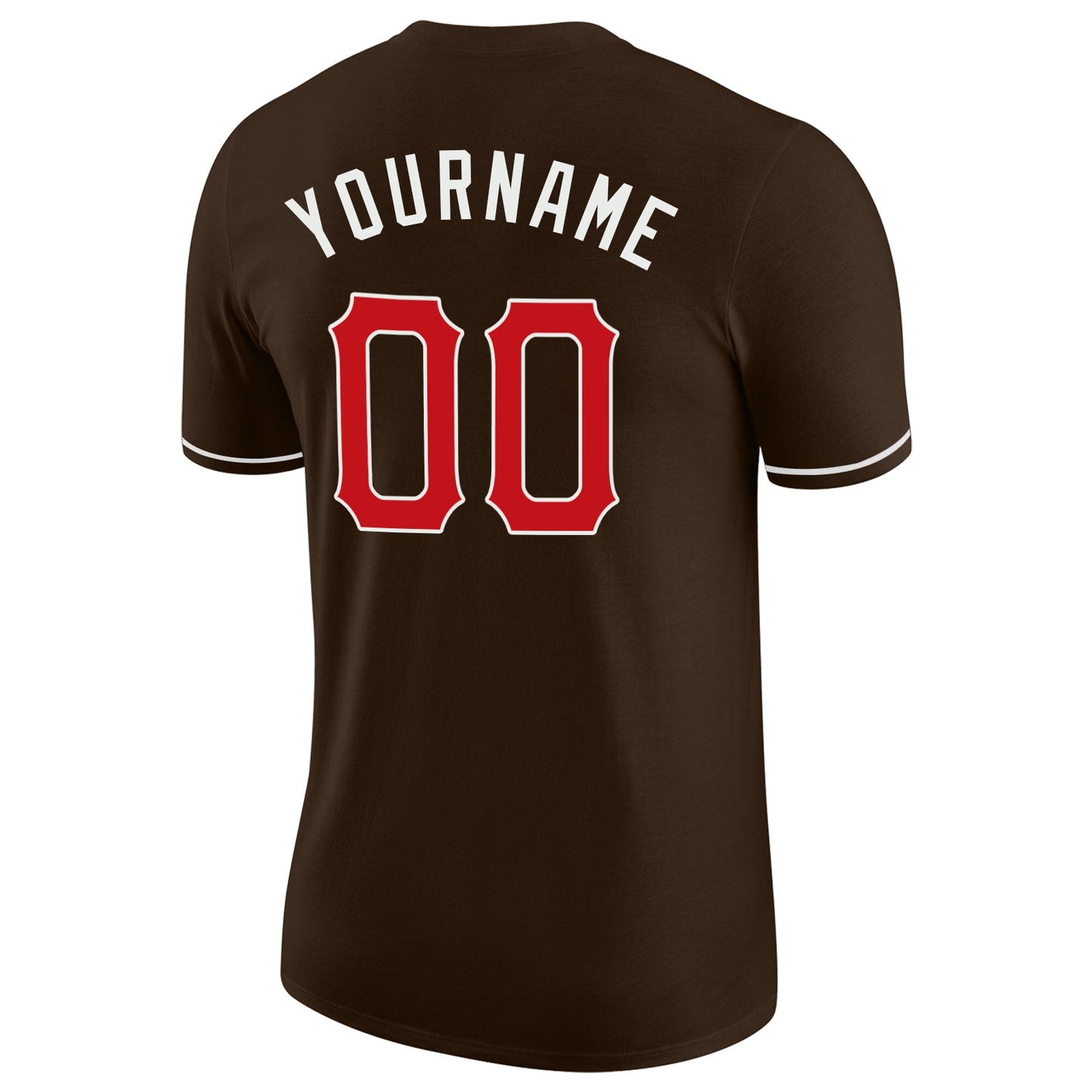 Custom Brown Red-Cream Performance T-Shirt view 6