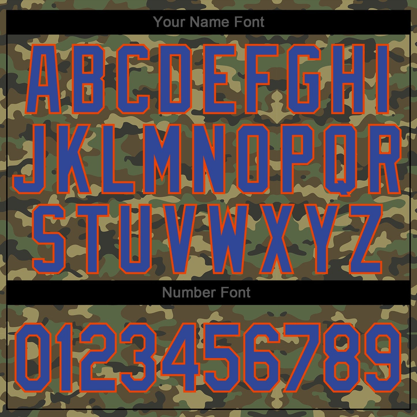 Custom Camo Royal-Orange Authentic Salute To Service Baseball Jersey view 5