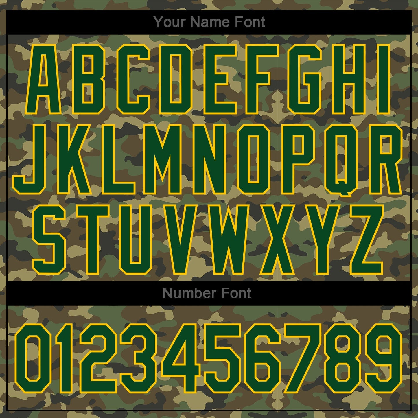 Custom Camo Green-Gold Authentic Salute To Service Baseball Jersey view 6