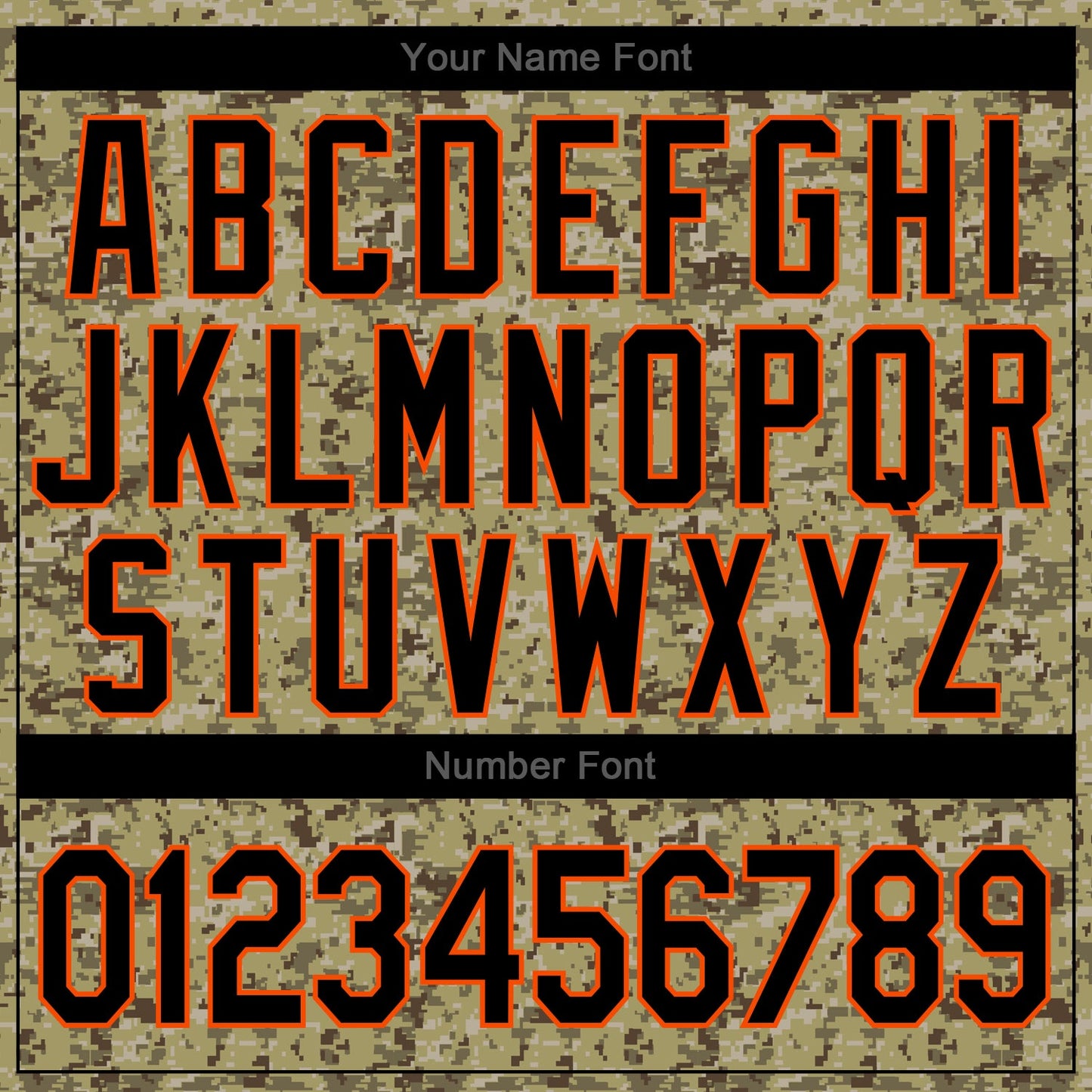 Custom Camo Black-Orange Authentic Salute To Service Baseball Jersey view 5