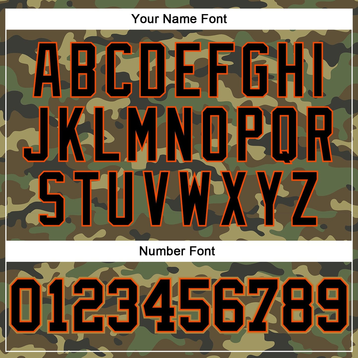 Custom Camo Black-Orange Authentic Salute To Service Baseball Jersey view 6