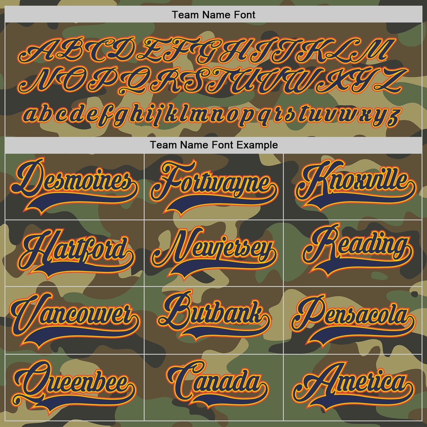 Custom Camo Navy-Orange Salute To Service Hockey Jersey view 4