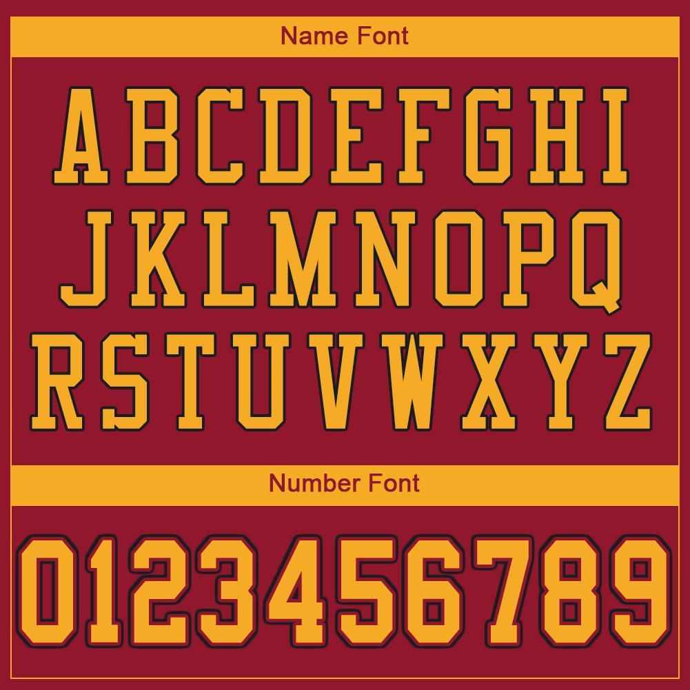 Custom Cardinal Gold-Black Mesh Authentic Football Jersey view 5