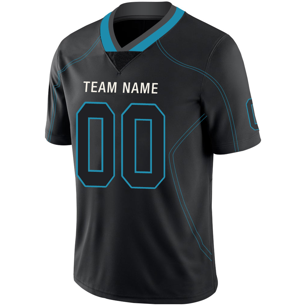 Custom C.Panther Football Jerseys Stitched American Personalize Birthday Gifts Black Jersey view 4