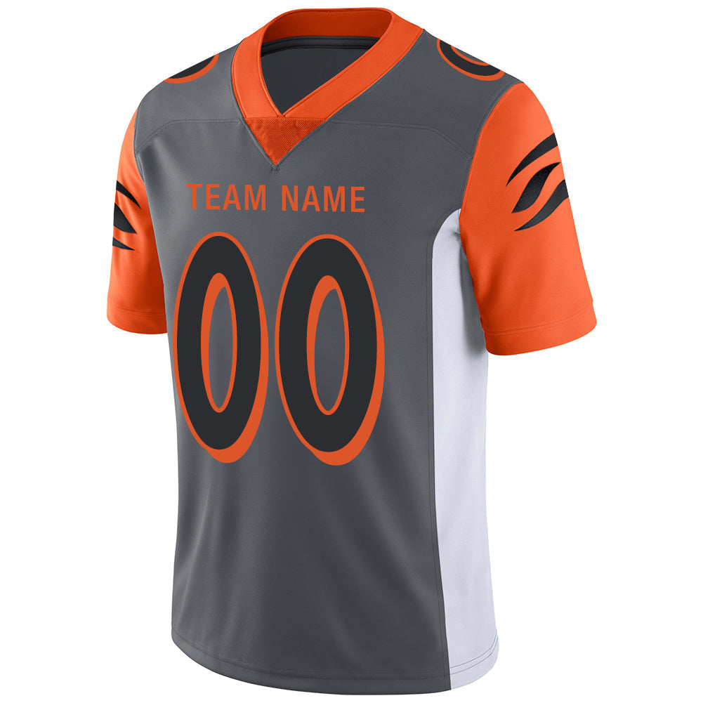 Custom C.Bengal Stitched American Football Jerseys Personalize Birthday Gifts Grey Jersey view 4