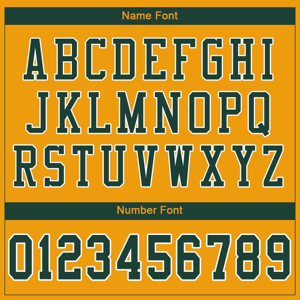 Custom Gold Green-White Mesh Authentic Football Jersey view 5