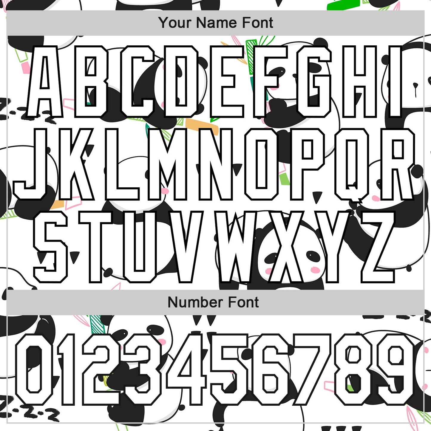 Custom Stitched Graffiti Pattern White-Black 3D Panda Sports Pullover Sweatshirt Hoodie view 6