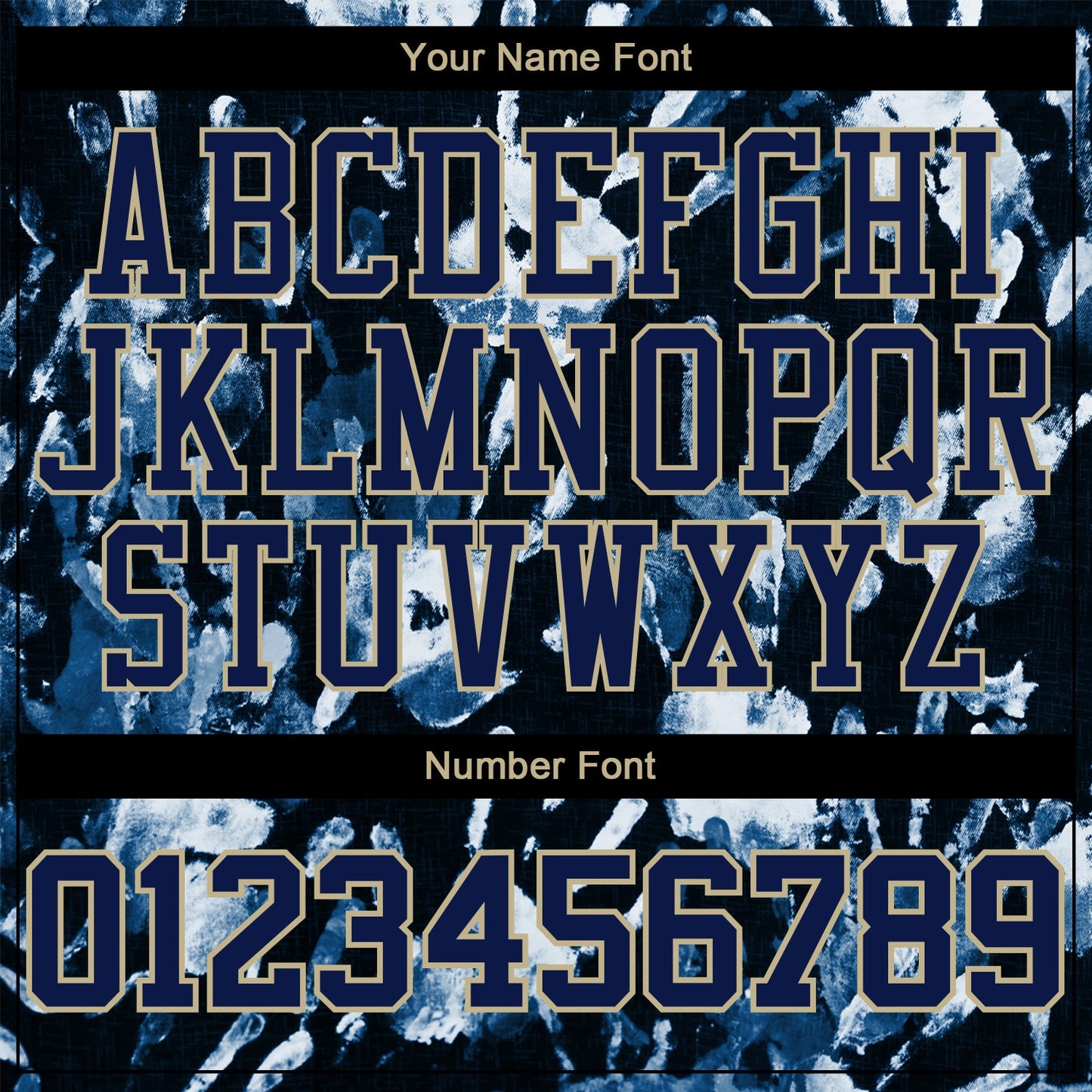 Custom Stitched Graffiti Pattern Navy-Vegas Gold 3D Sports Pullover Sweatshirt Hoodie view 4