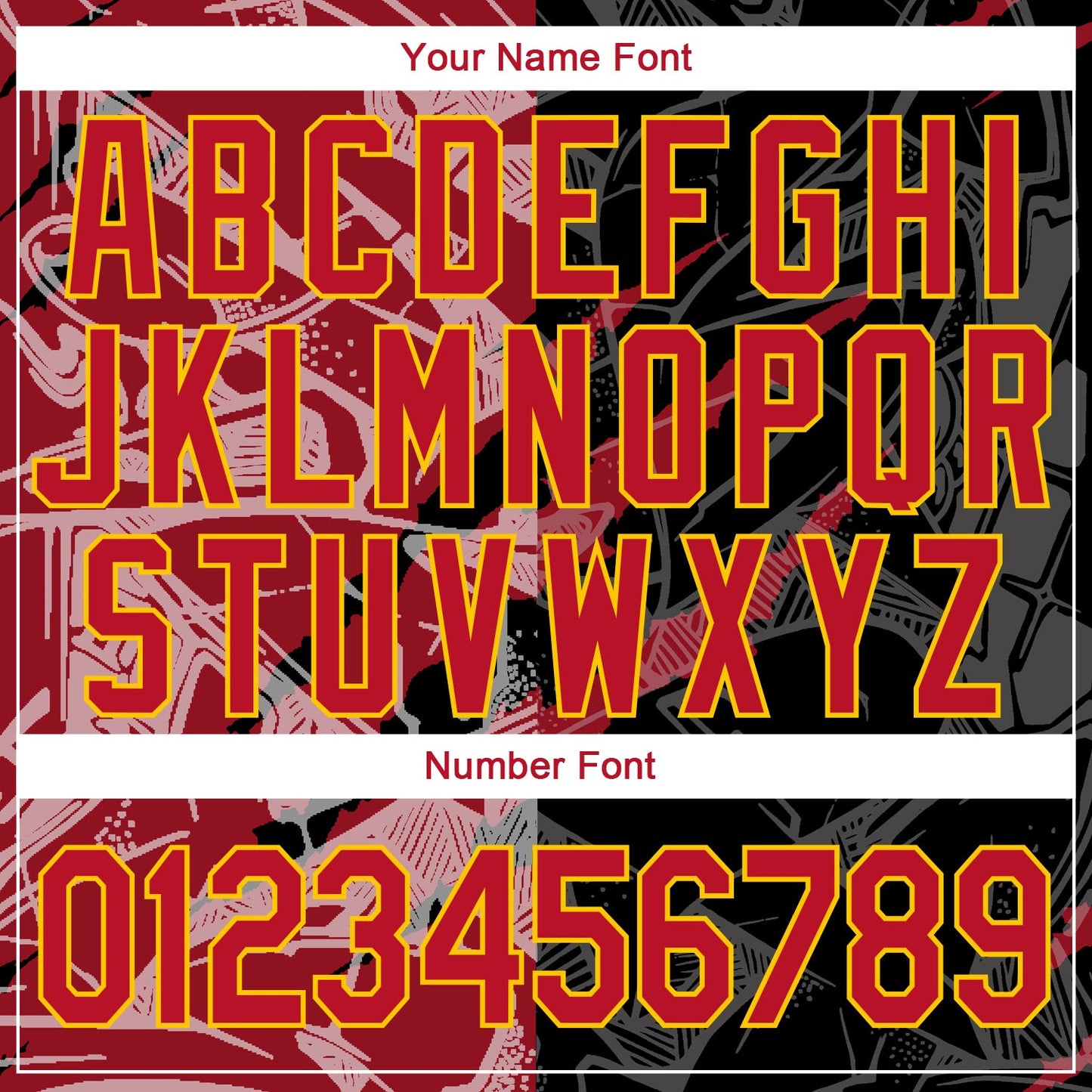 Custom Graffiti Pattern Red-Gold 3D Performance T-Shirt view 4
