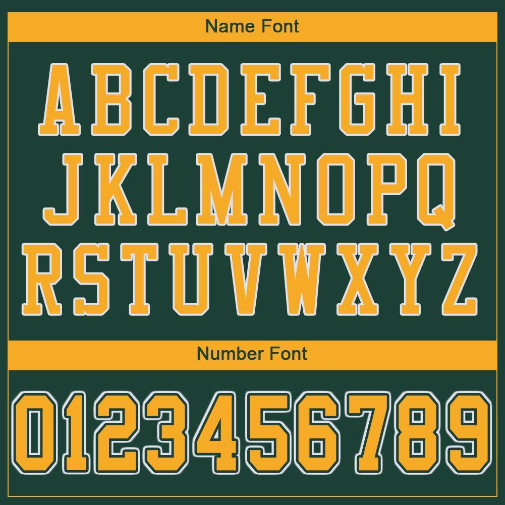 Custom Green Gold-White Mesh Authentic Football Jersey view 5