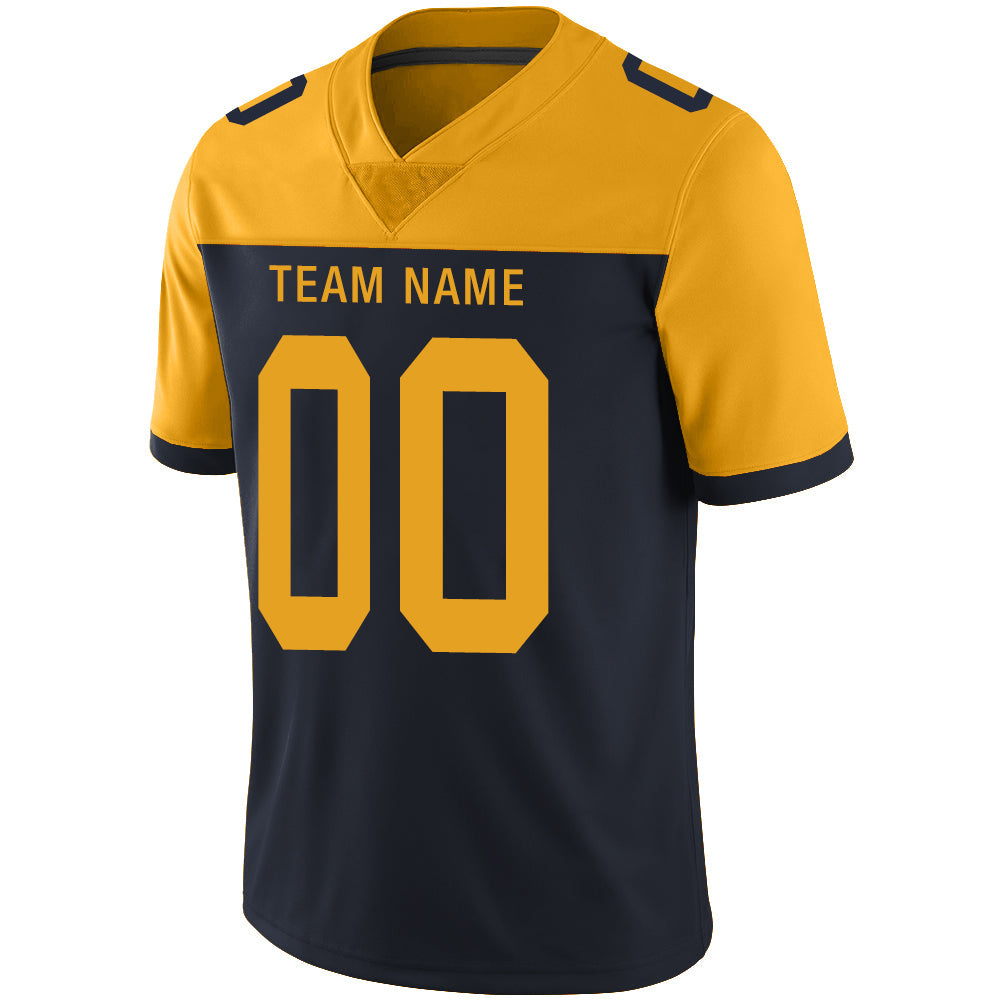 Custom GB.Packers Stitched American Football Jerseys Personalize Birthday Gifts Navy Jersey view 4