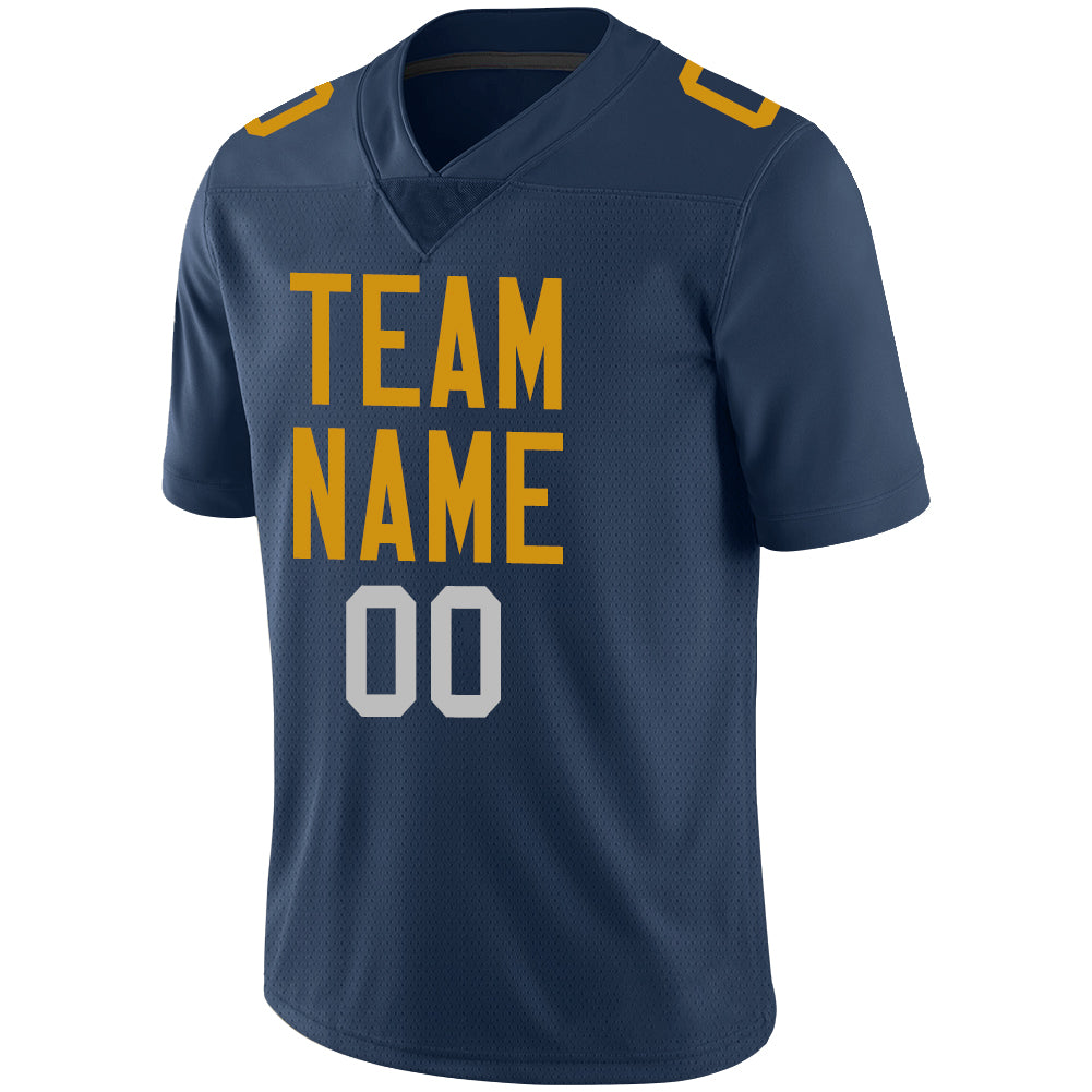 Custom GB.Packers Stitched American Football Jerseys Personalize Birthday Gifts Navy Jersey view 4