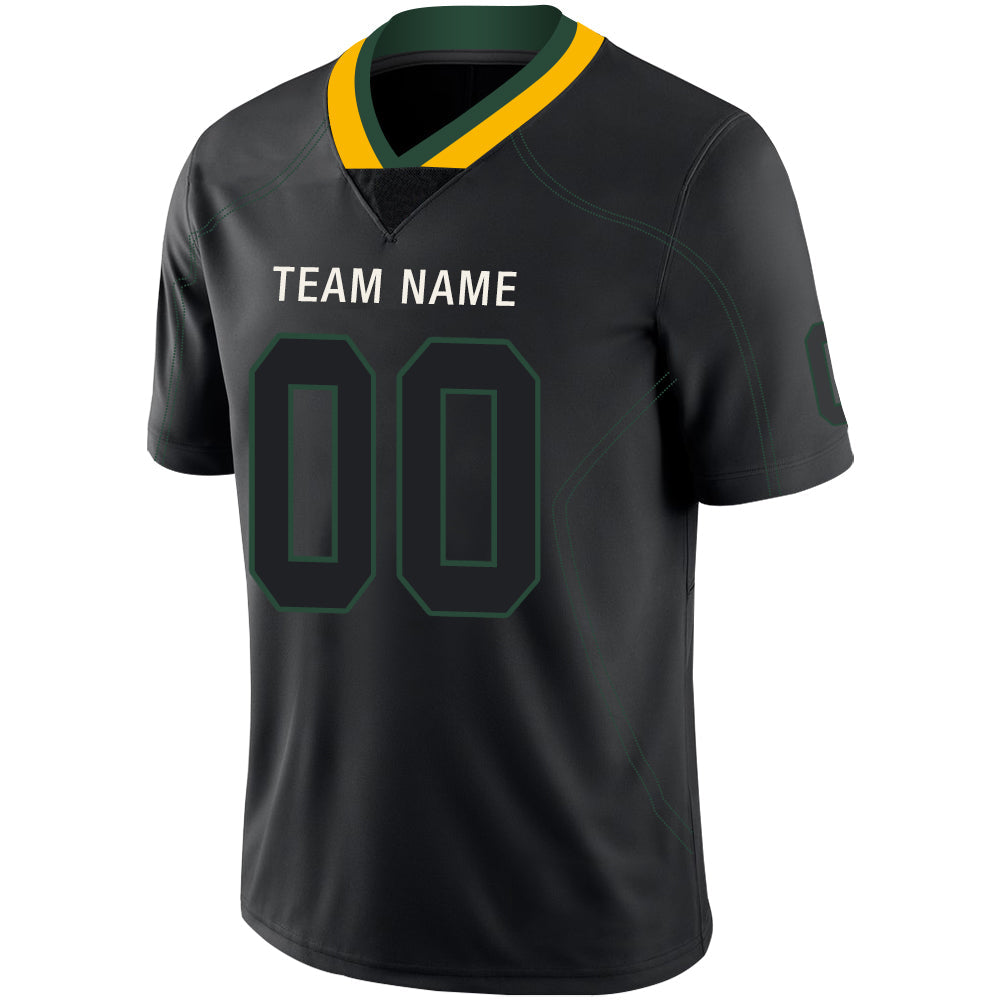 Custom GB.Packers Stitched American Football Jerseys Personalize Birthday Gifts Black Jersey view 4