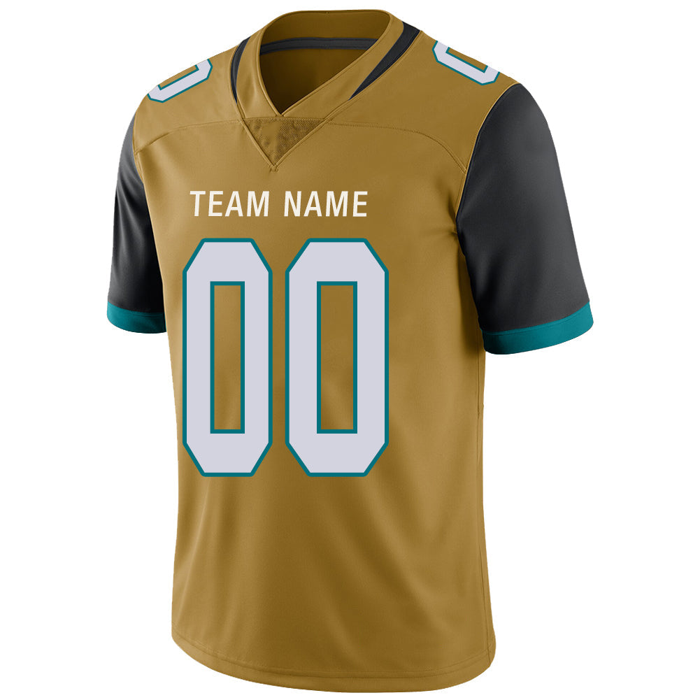 Custom J.Jaguars Stitched American Football Jerseys Personalize Birthday Gifts Gold Jersey view 4