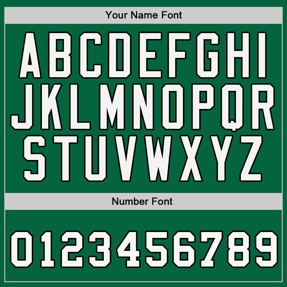 Custom Kelly Green White-Black Authentic Baseball Jersey view 5