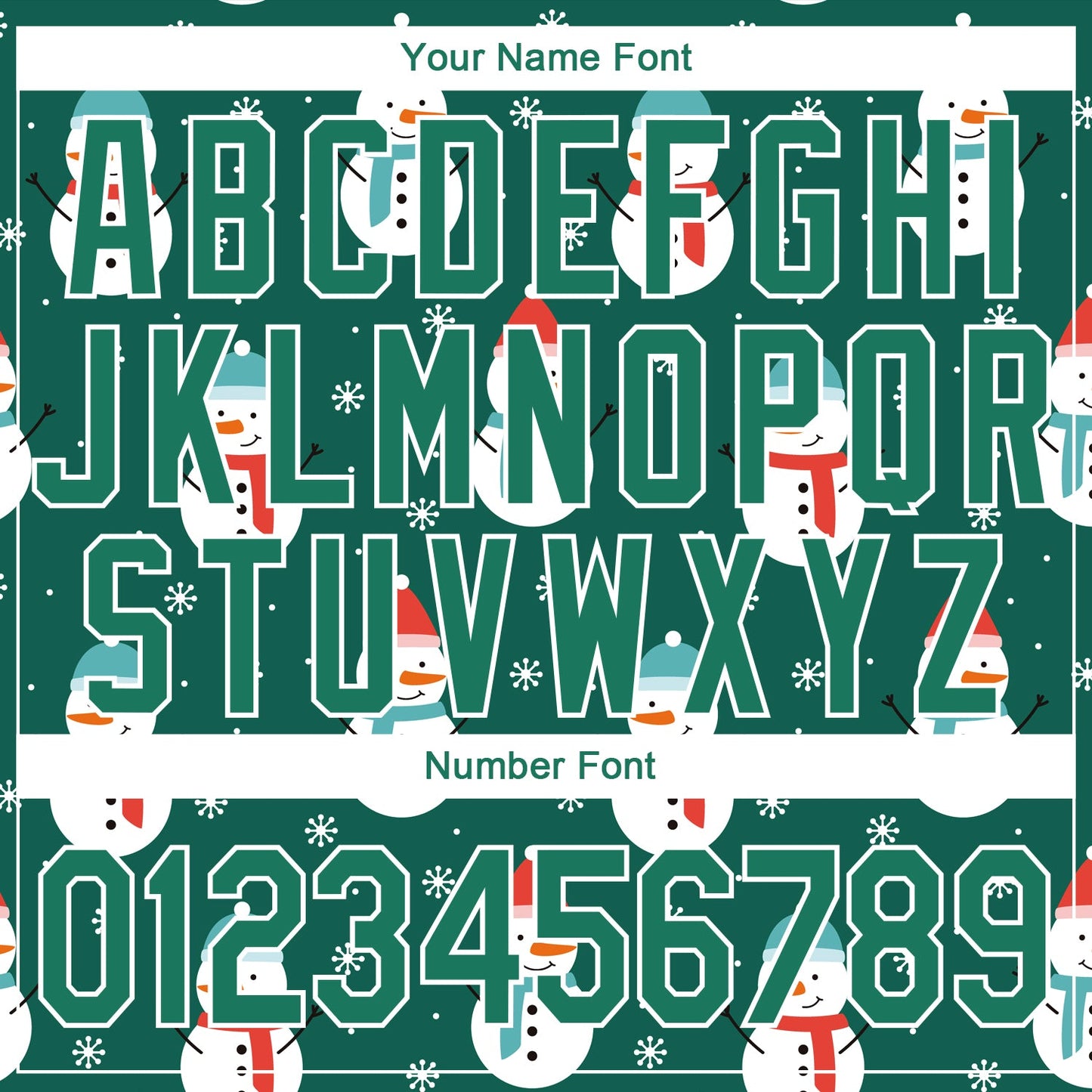 Custom Kelly Green Kelly Green-White Christmas 3D Performance T-Shirt view 4