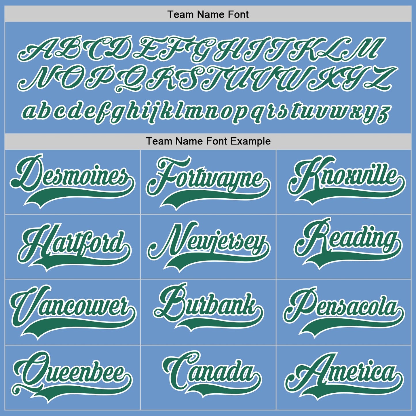 Custom Light Blue Kelly Green-White Hockey Jersey view 4