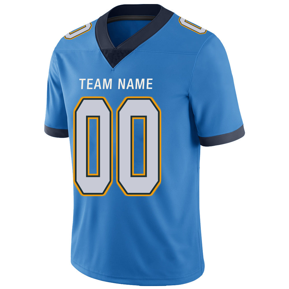 Custom LA.Chargers Stitched American Football Jerseys Personalize Birthday Gifts Powder Blue Jersey view 4
