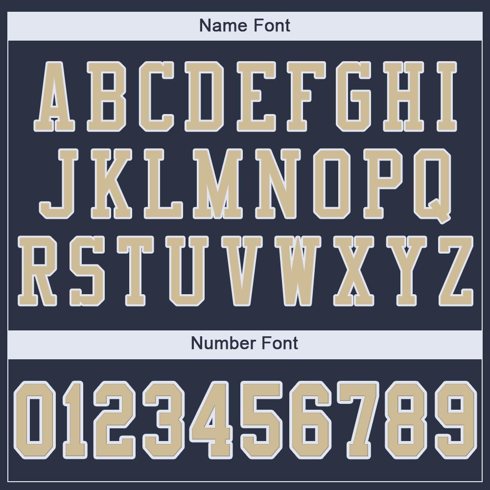 Custom Navy Vegas Gold-White Mesh Authentic Football Jersey view 5