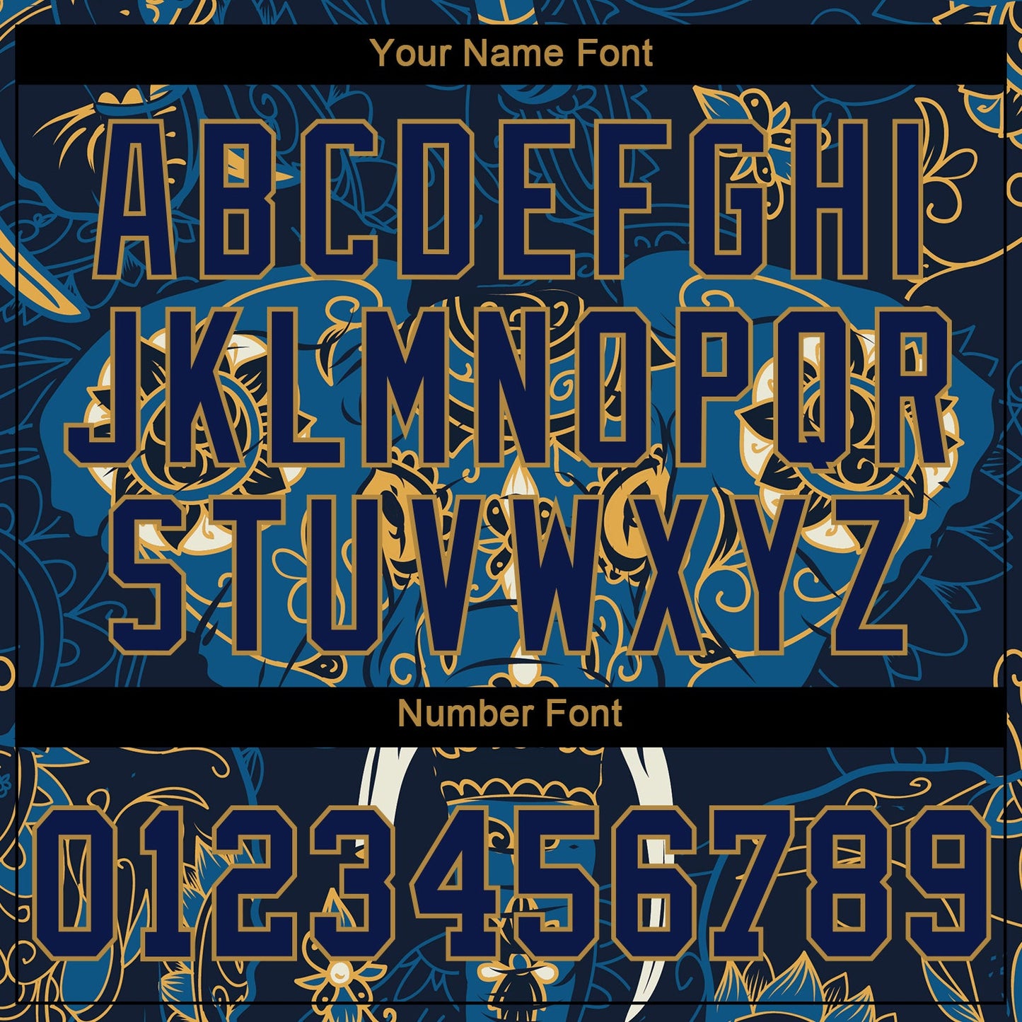 Custom Navy Navy-Old Gold 3D Pattern Design Elephant Authentic Baseball Jersey view 5