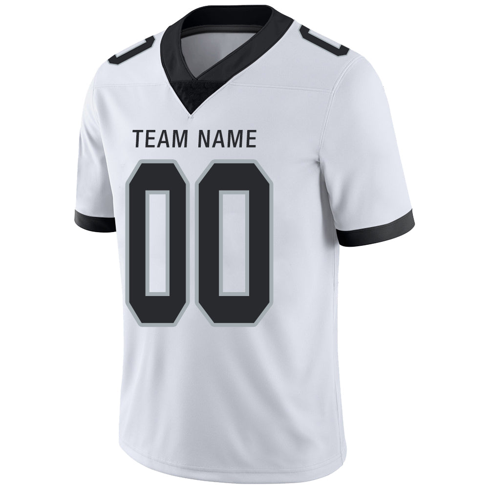 Custom L.Raiders Stitched American Football Jerseys Personalize Birthday Gifts White Jersey view 4
