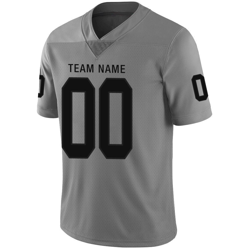 Custom L.Raiders Stitched American Football Jerseys Personalize Birthday Gifts Grey Jersey view 4