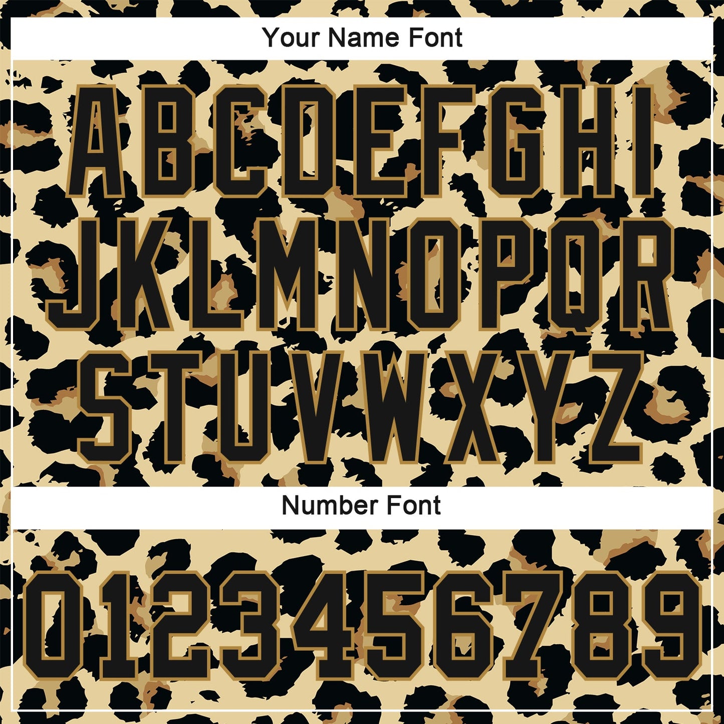 Custom Old Gold Black-Old Gold 3D Pattern Design Leopard Authentic Baseball Jersey view 5