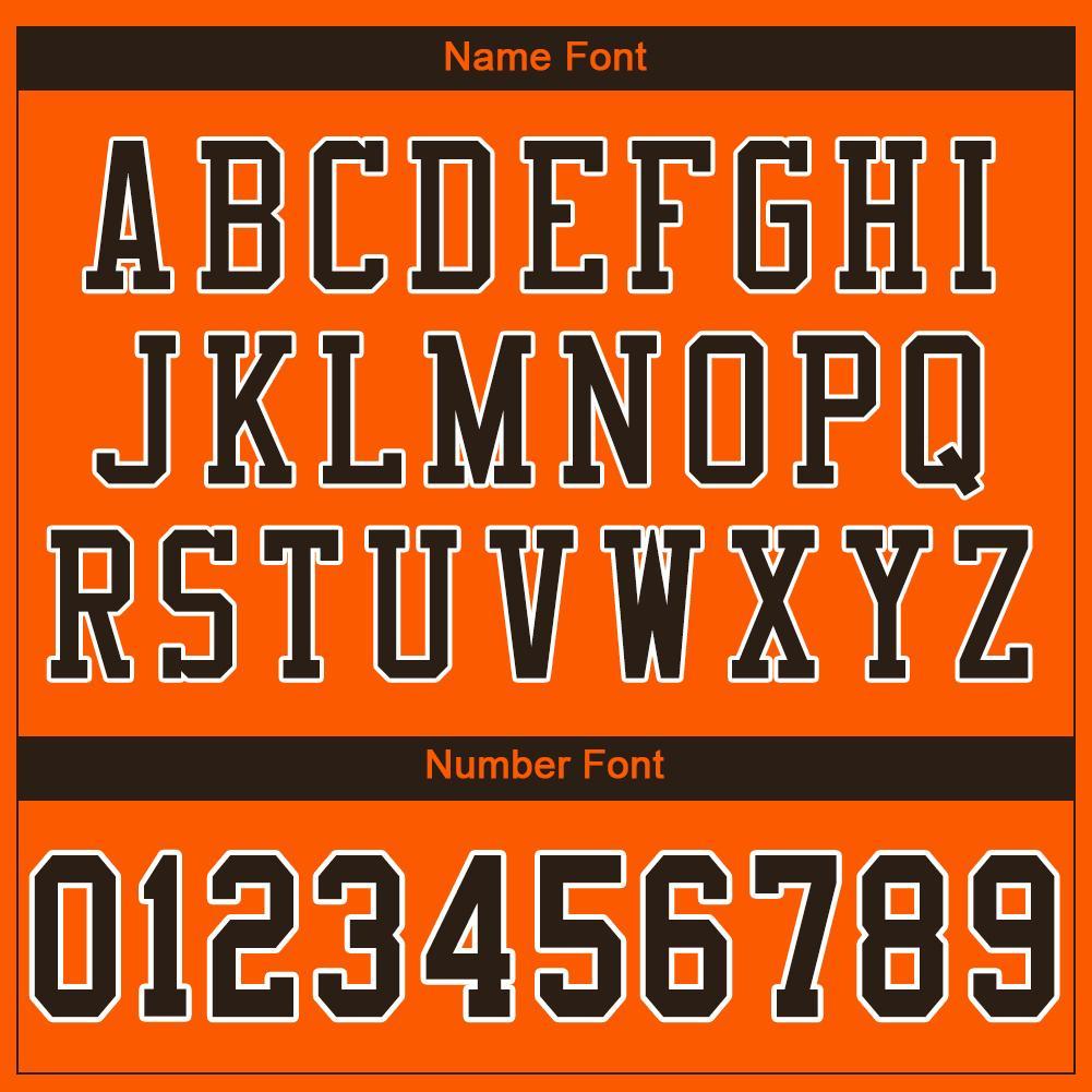 Custom Orange Brown-White Mesh Authentic Football Jersey view 5
