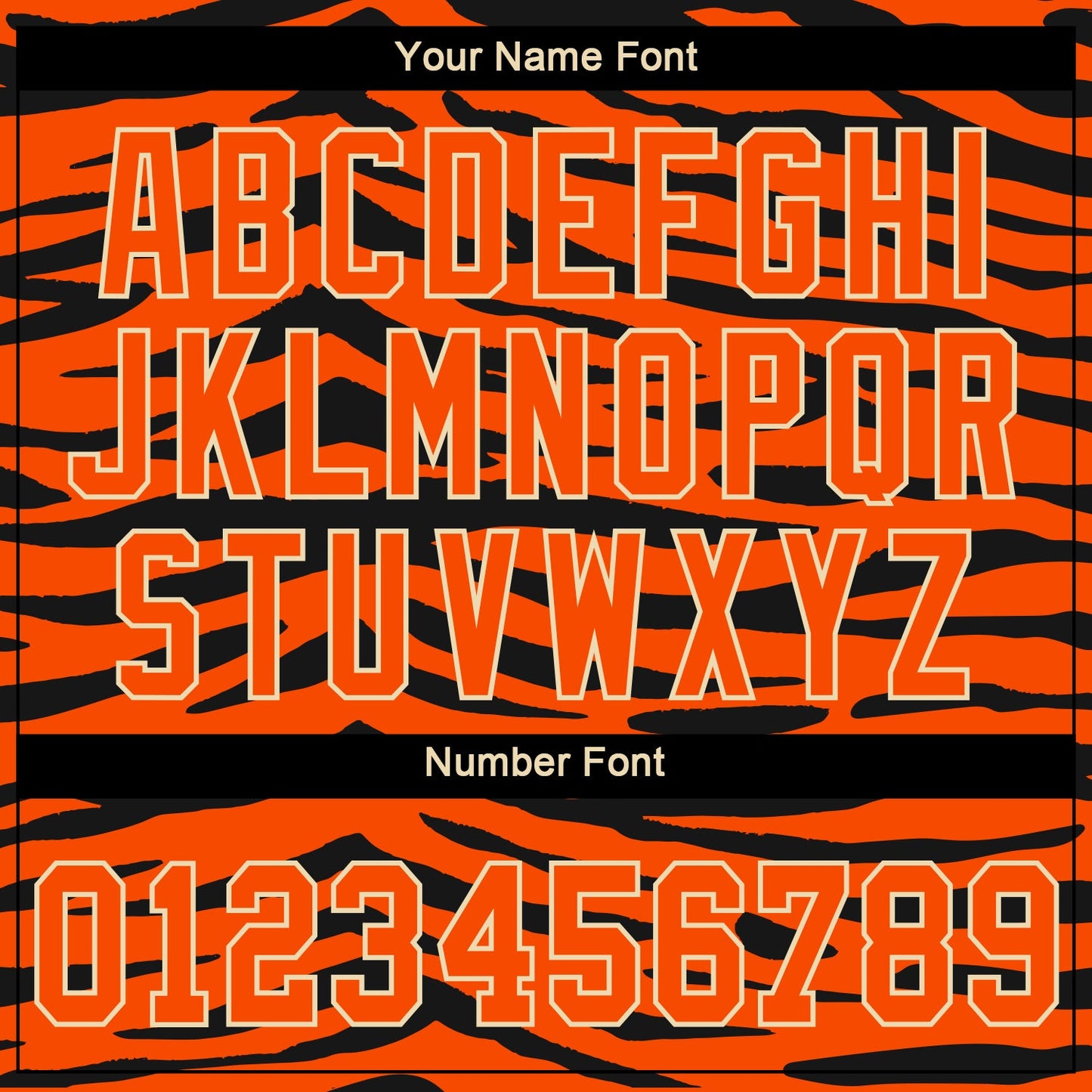 Custom Orange Orange-Black 3D Pattern Design Tiger Authentic Baseball Jersey view 5