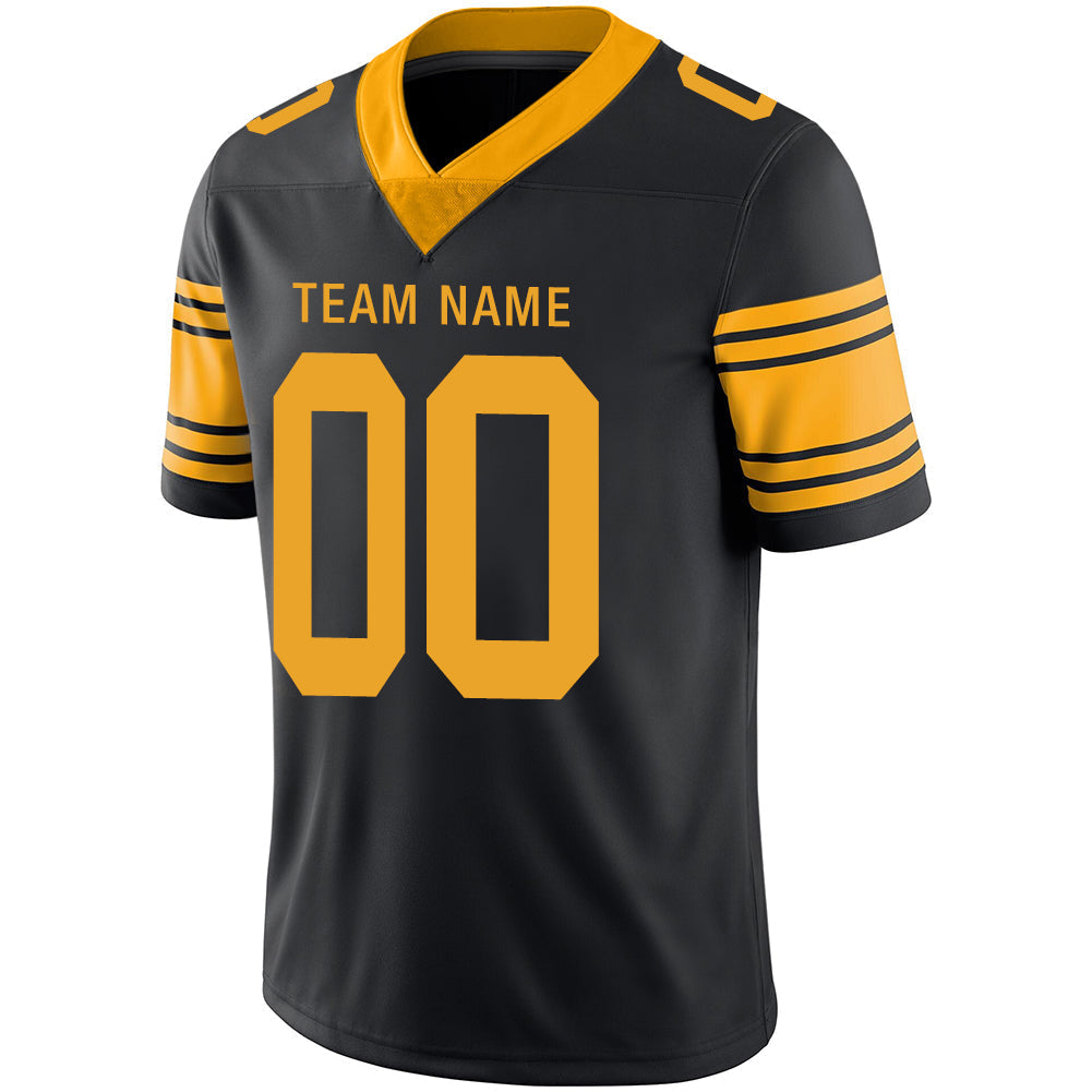 Custom P.Steelers Stitched American Football Jerseys Personalize Birthday Gifts Black Jersey view 4