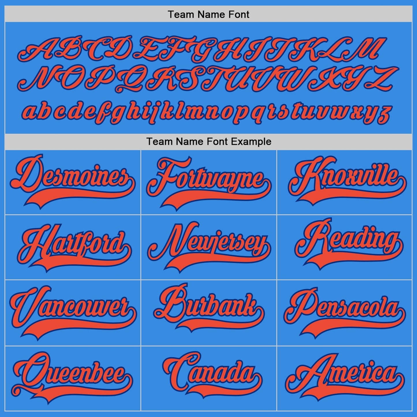 Custom Powder Blue Orange-Royal Hockey Jersey view 4