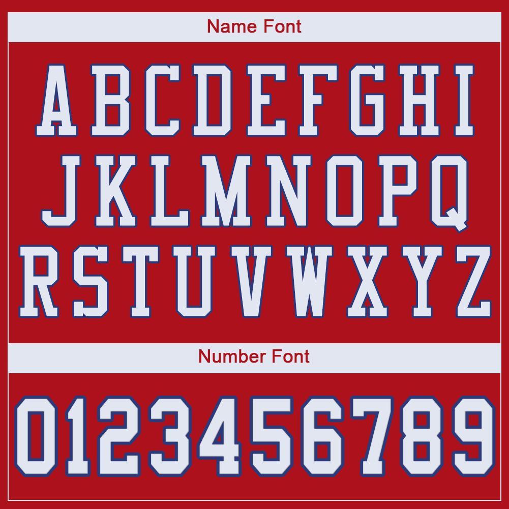 Custom Red White-Royal Mesh Authentic Football Jersey view 5
