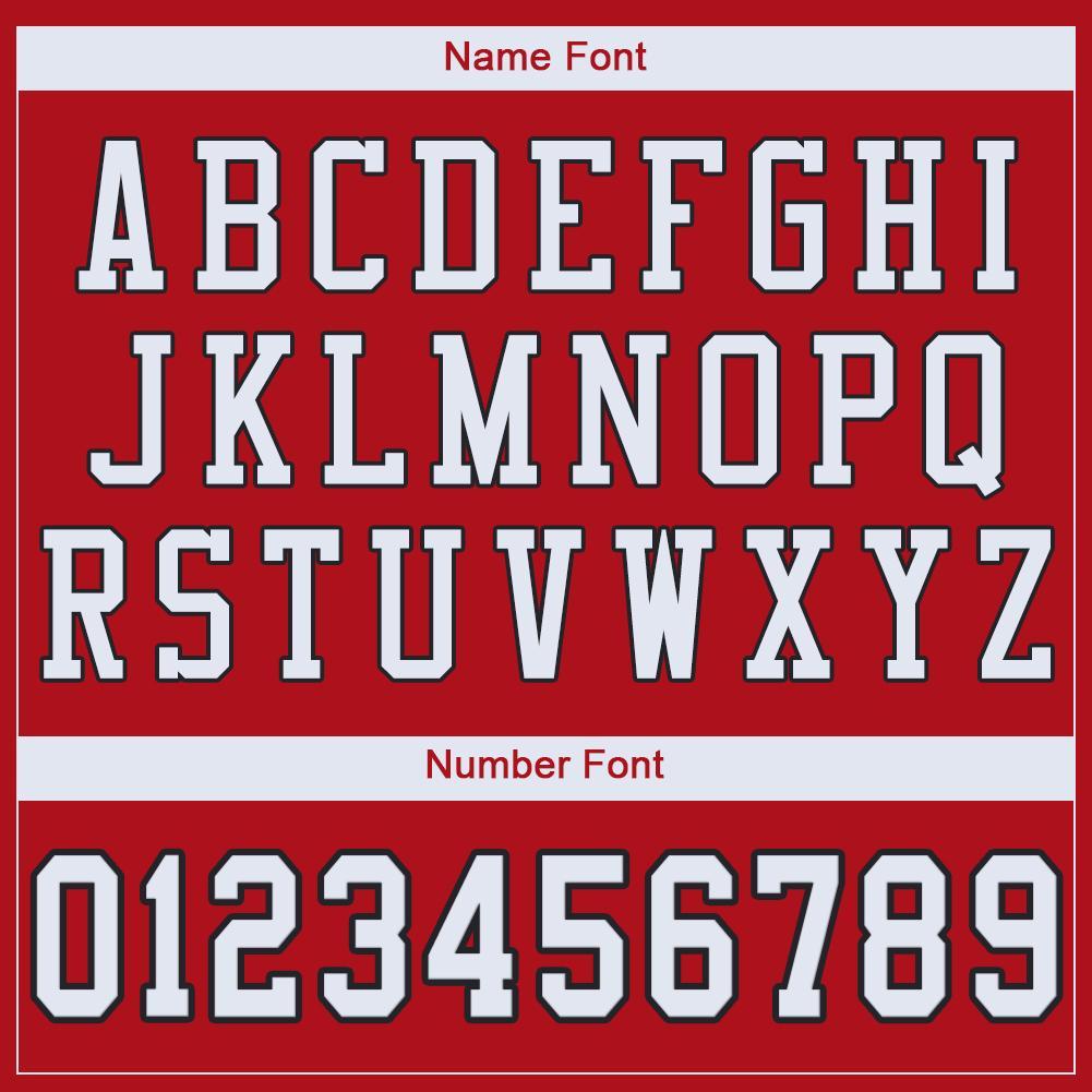 Custom Red White-Black Mesh Authentic Football Jersey view 5