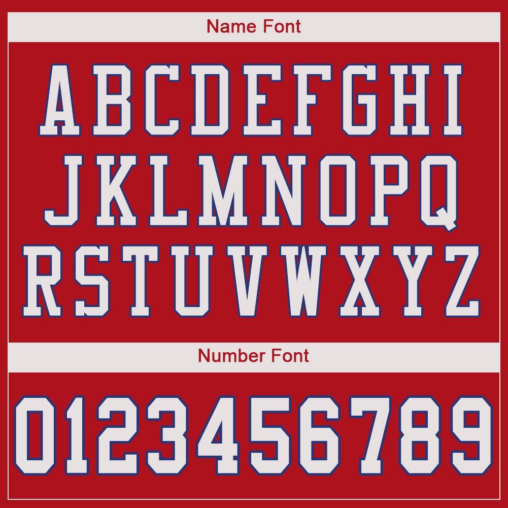 Custom Red White-Royal Mesh Authentic Football Jersey view 5