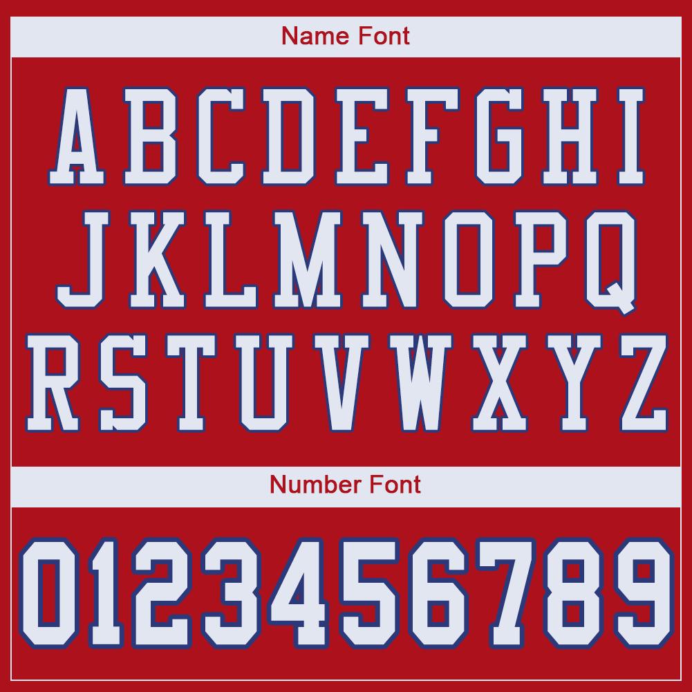 Custom Red White-Royal Mesh Authentic Football Jersey view 5