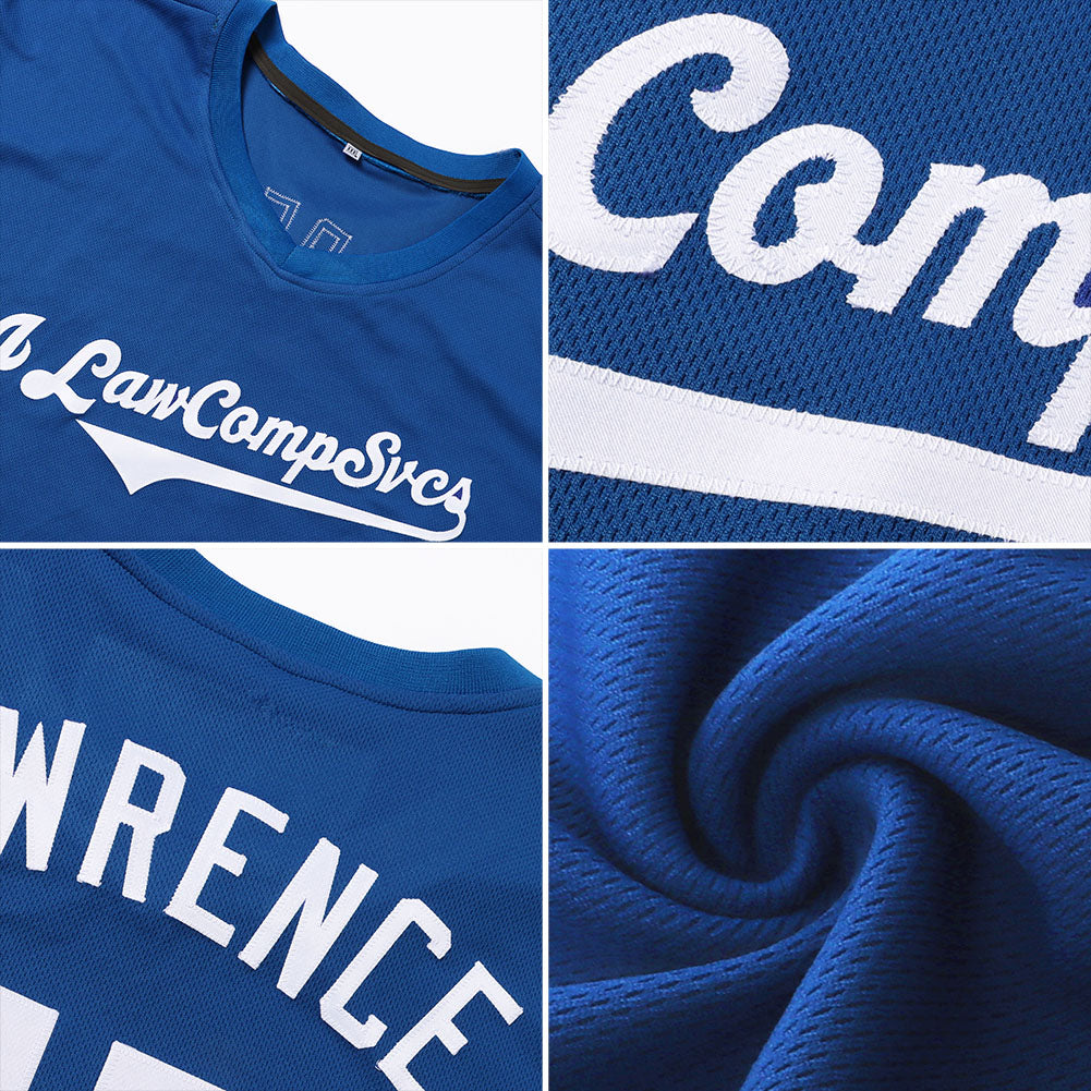 Custom Royal White-Red Authentic Throwback Rib-Knit Baseball Jersey Shirt view 7