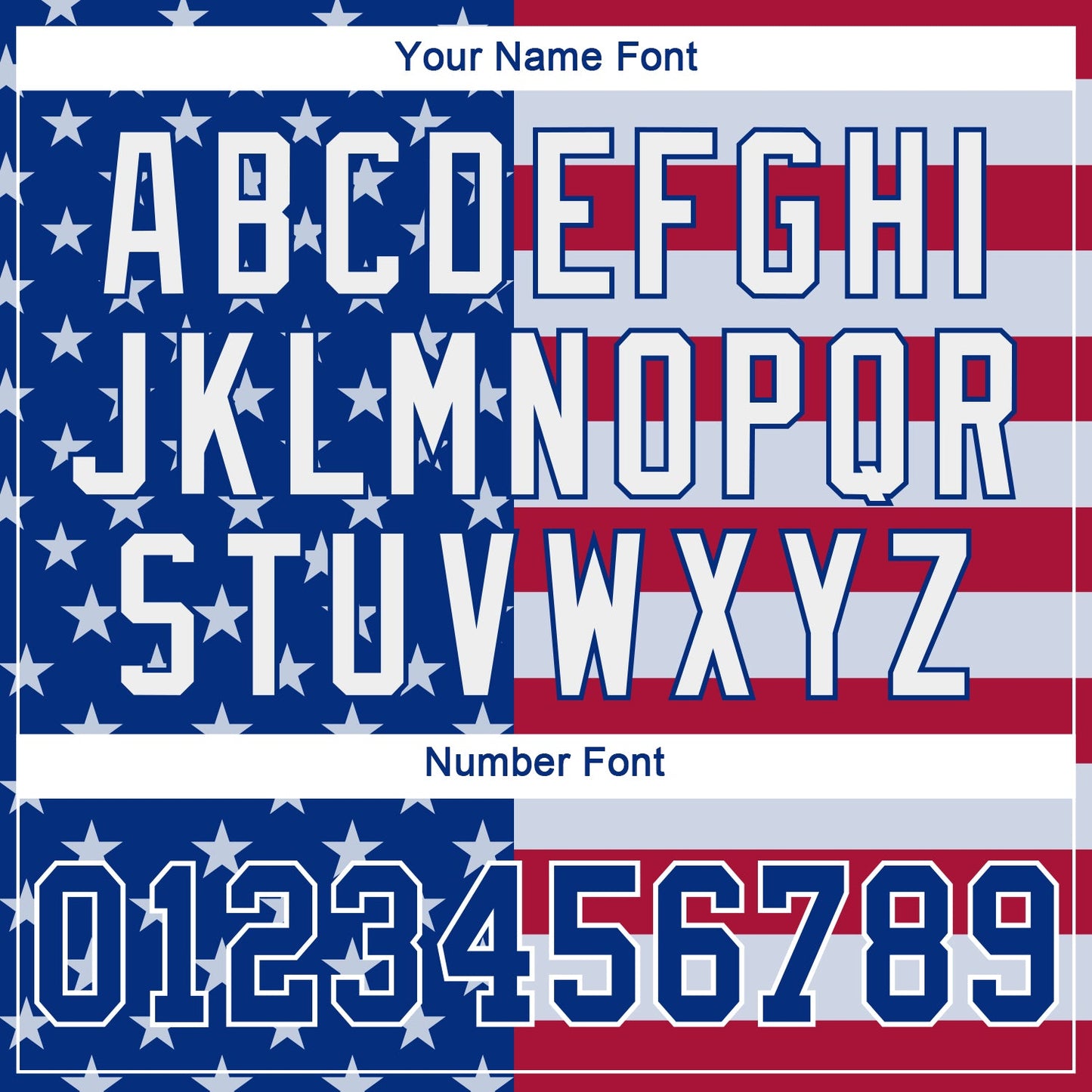 Custom Royal White-Red American Flag Fashion Authentic Baseball Jersey view 6