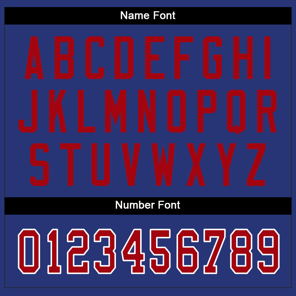 Custom Royal Red-White Split Fashion Football Jersey view 4