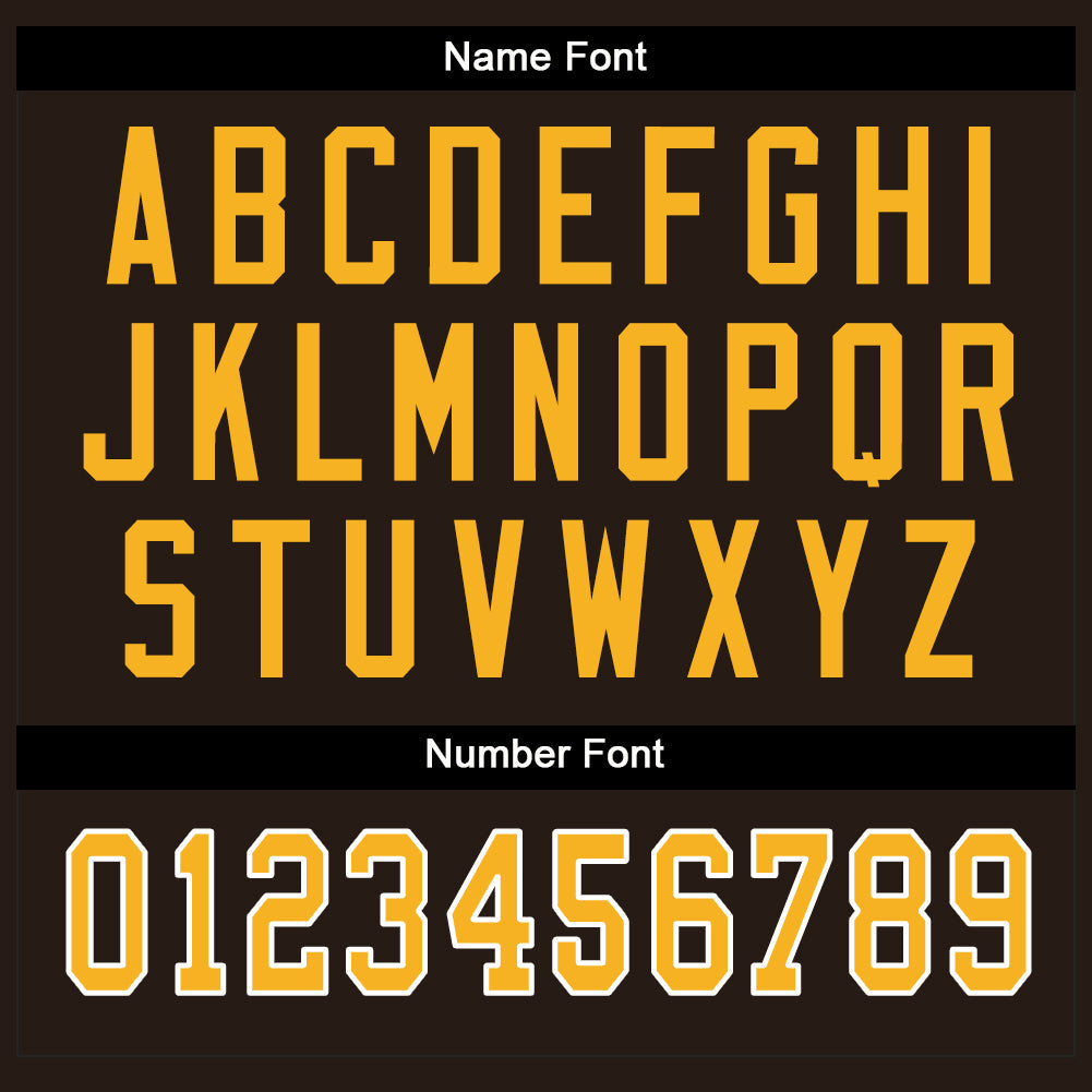 Custom Brown Gold-White Split Fashion Football Jersey view 4