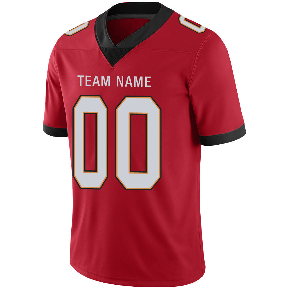 Custom TB.Buccaneers Stitched American Football Jerseys Personalize Birthday Gifts Red Jersey view 4