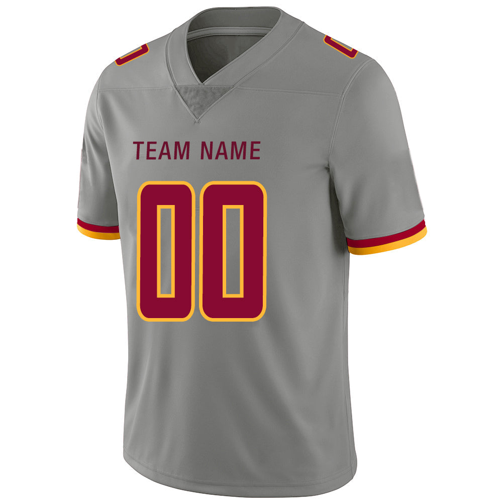 Custom W.Football Team Stitched American Football Jerseys Personalize Birthday Gifts Grey Jersey view 4
