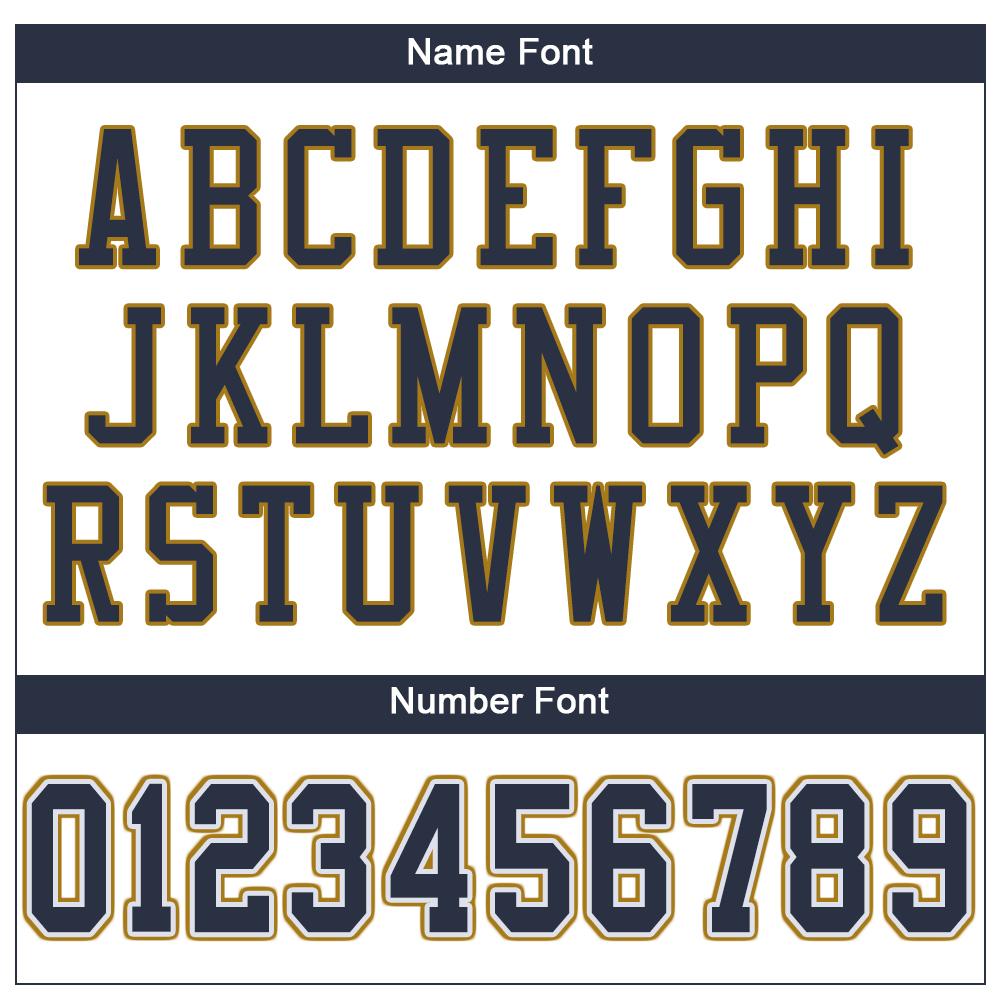 Custom White Navy-Old Gold Mesh Authentic Football Jersey view 5