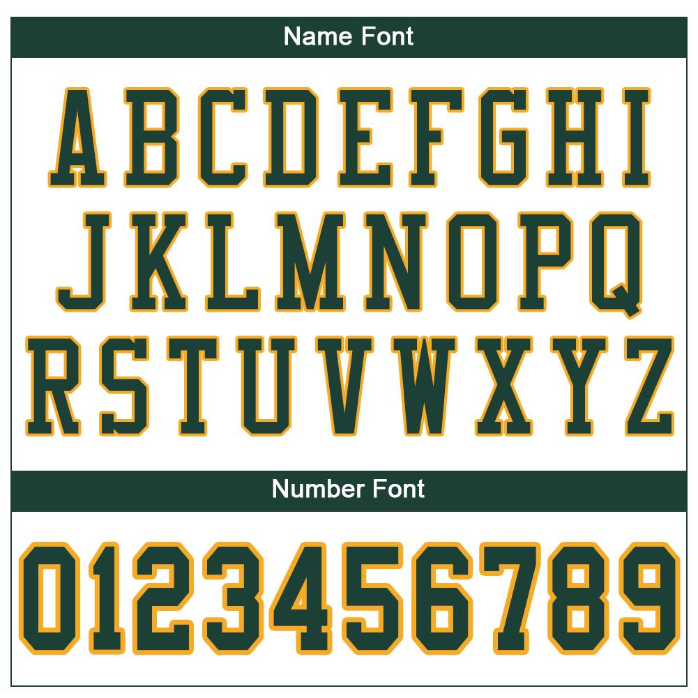 Custom White Green-Gold Mesh Authentic Football Jersey view 5