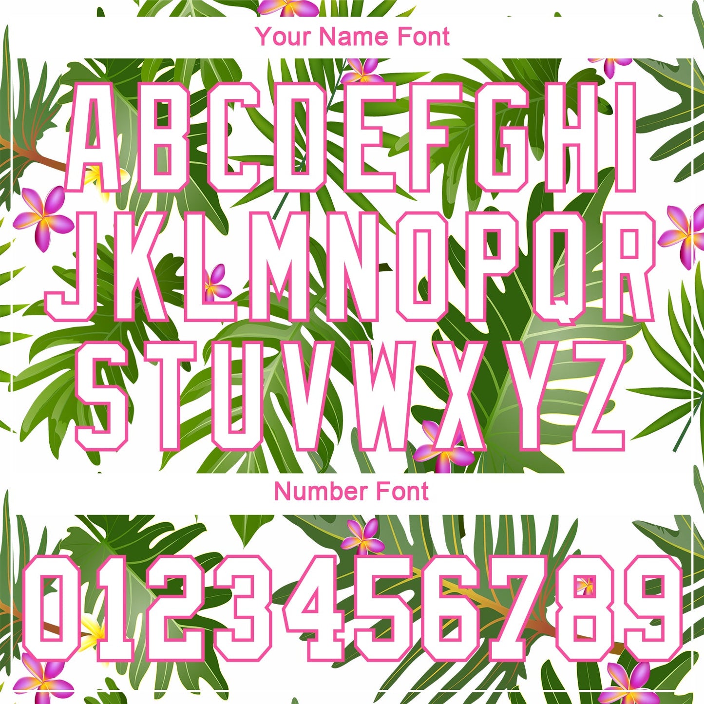 Custom White White-Pink 3D Pattern Design Tropical Palm Leaves Authentic Baseball Jersey view 5