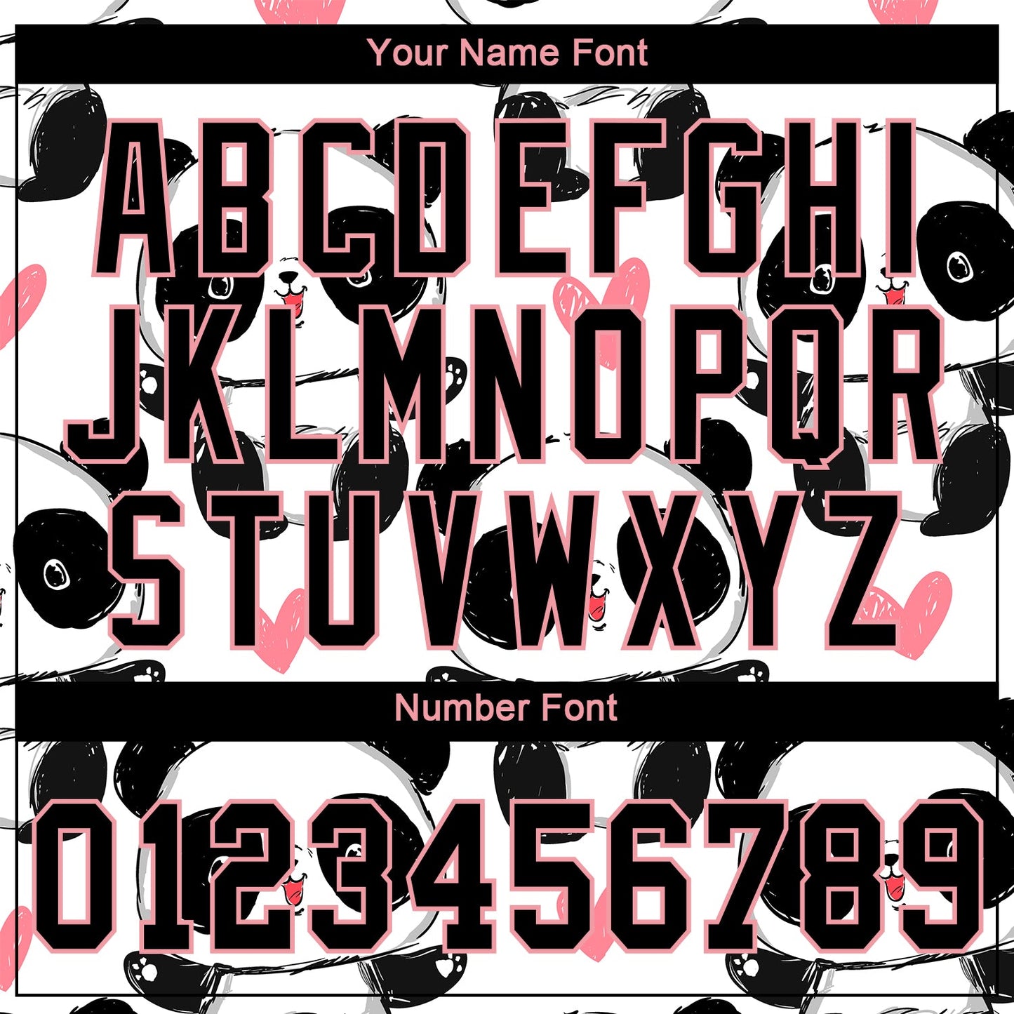 Custom White Black-Medium Pink 3D Pattern Design Pandas Authentic Baseball Jersey view 5